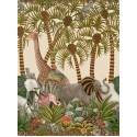 Letaba March - Spring Green & Ginger on Cream